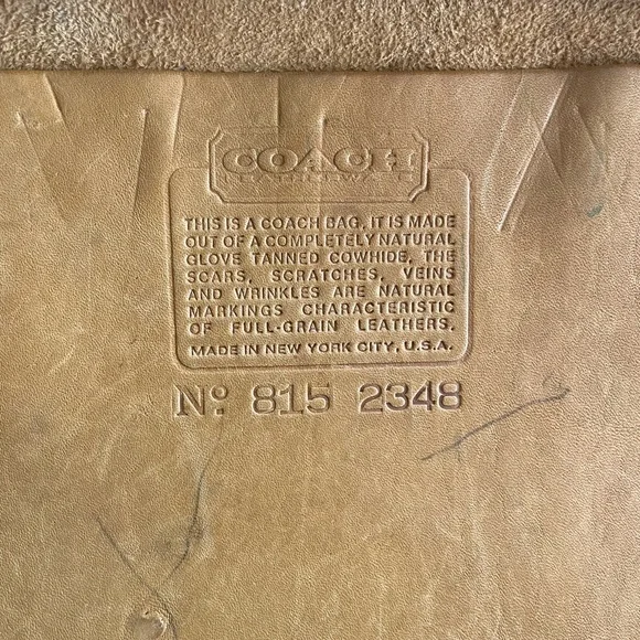 1960s Vintage Coach Putty NYC portfolio bag with handles - Picture 7 of 9